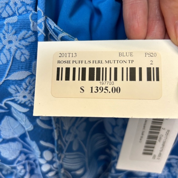 Rosie Assoulin Madame Butterfly floral jacquard top - Picture 6 of 7